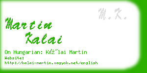 martin kalai business card